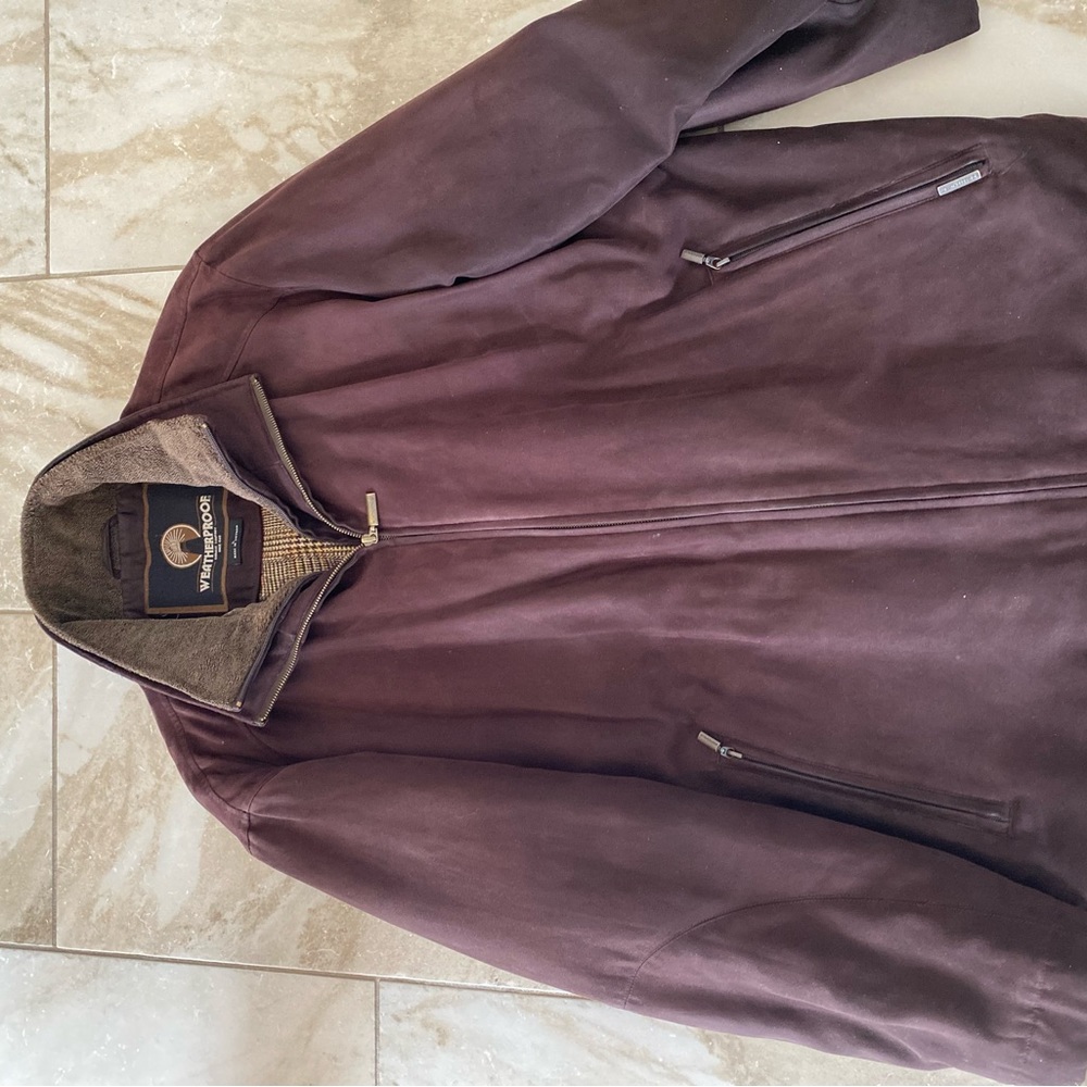 Men size large brown all weather coat